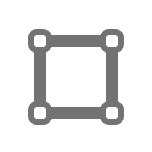 Rectangle selection button. It's a square button with handles at the corners.